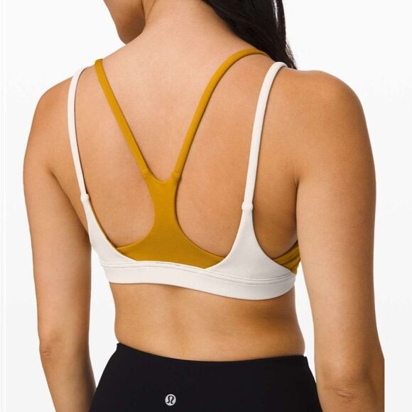 Lululemon New Ambition Bra Fools Gold / Light Ivory- Size 6 - Picture 3 of 7